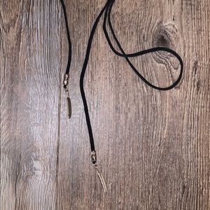 Pacsun Leather lariat necklace